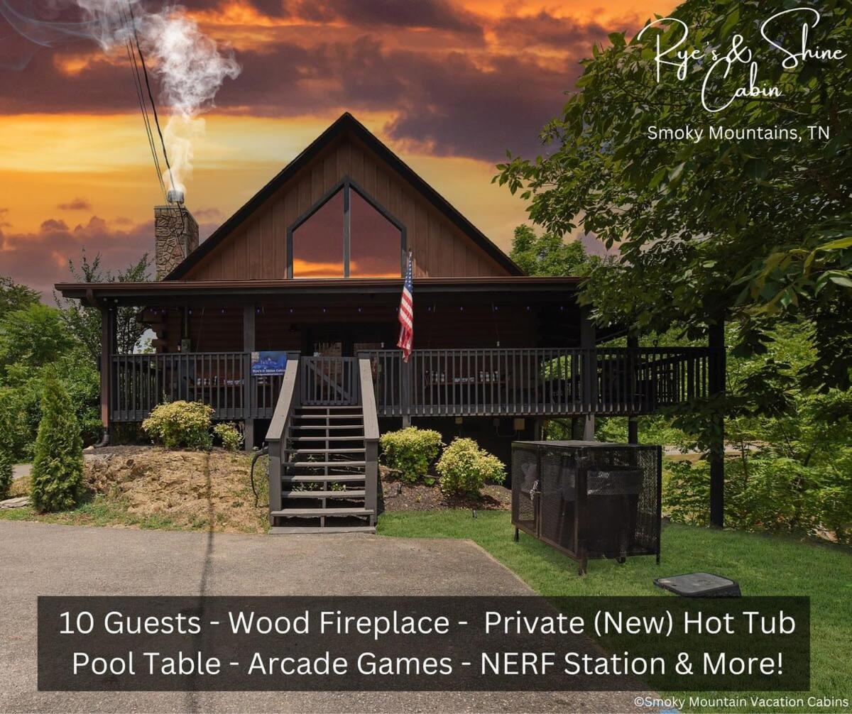 Ryes And Shine Bootlegger'S Cabin! Hot Tub* Pool* Arcade* Billiards *Ev * Pet Friendly เซอเวียร์วีล ภายนอก รูปภาพ
